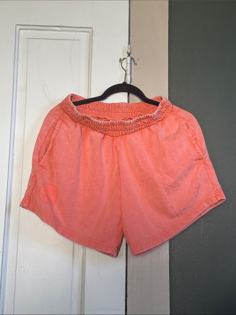 Gymshark Coral Elastic-Waist Athletic Shorts